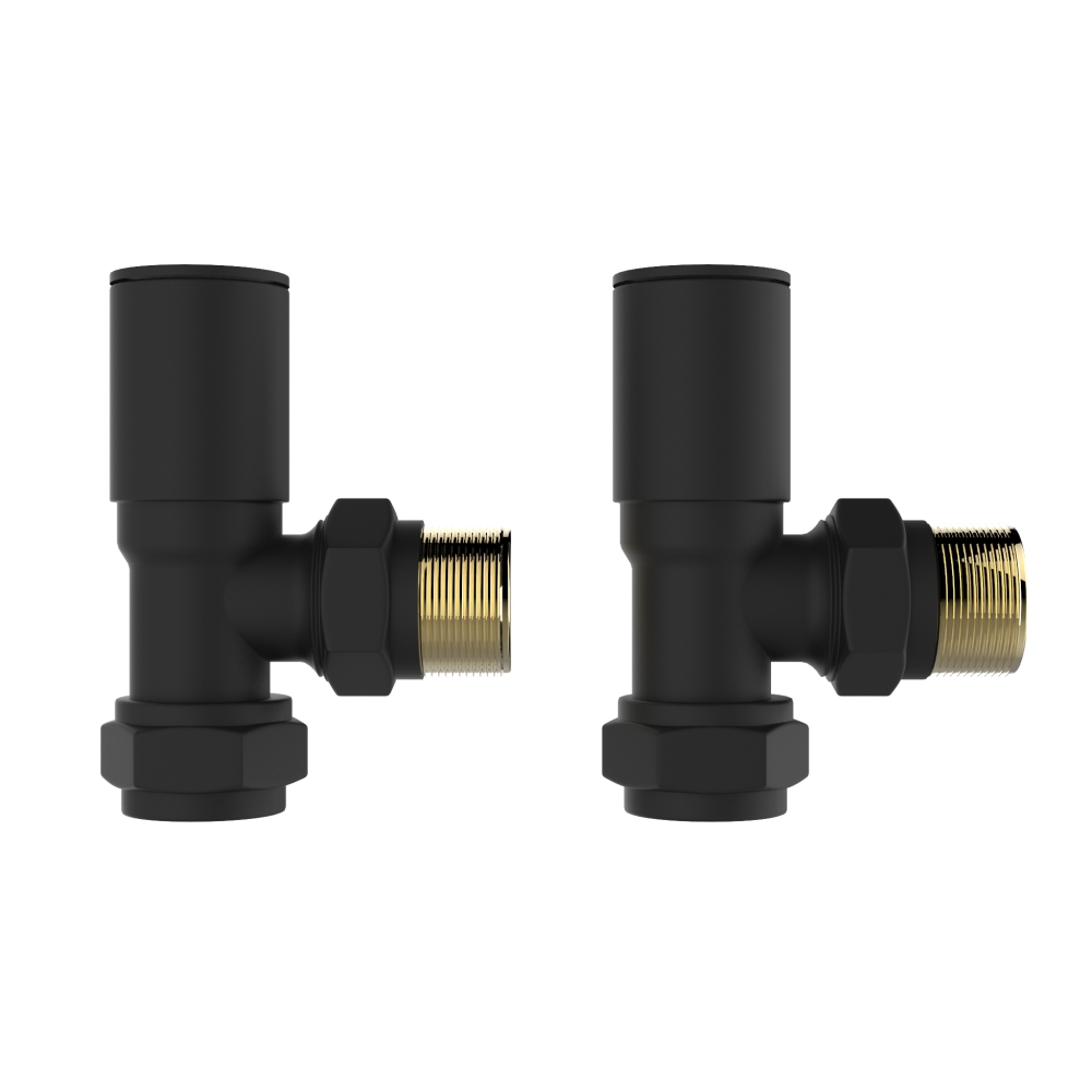 Premium Black Angled Valve Set