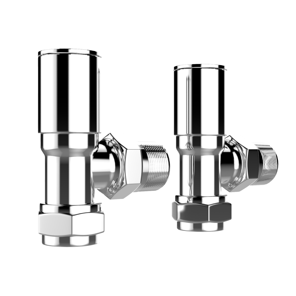 Premium Chrome Angled Valve Set