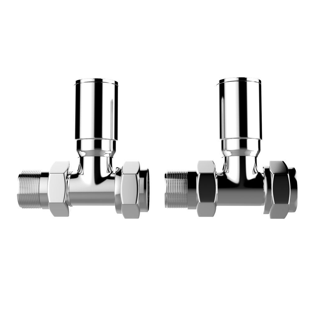 Premium Chrome Straight Valve Set