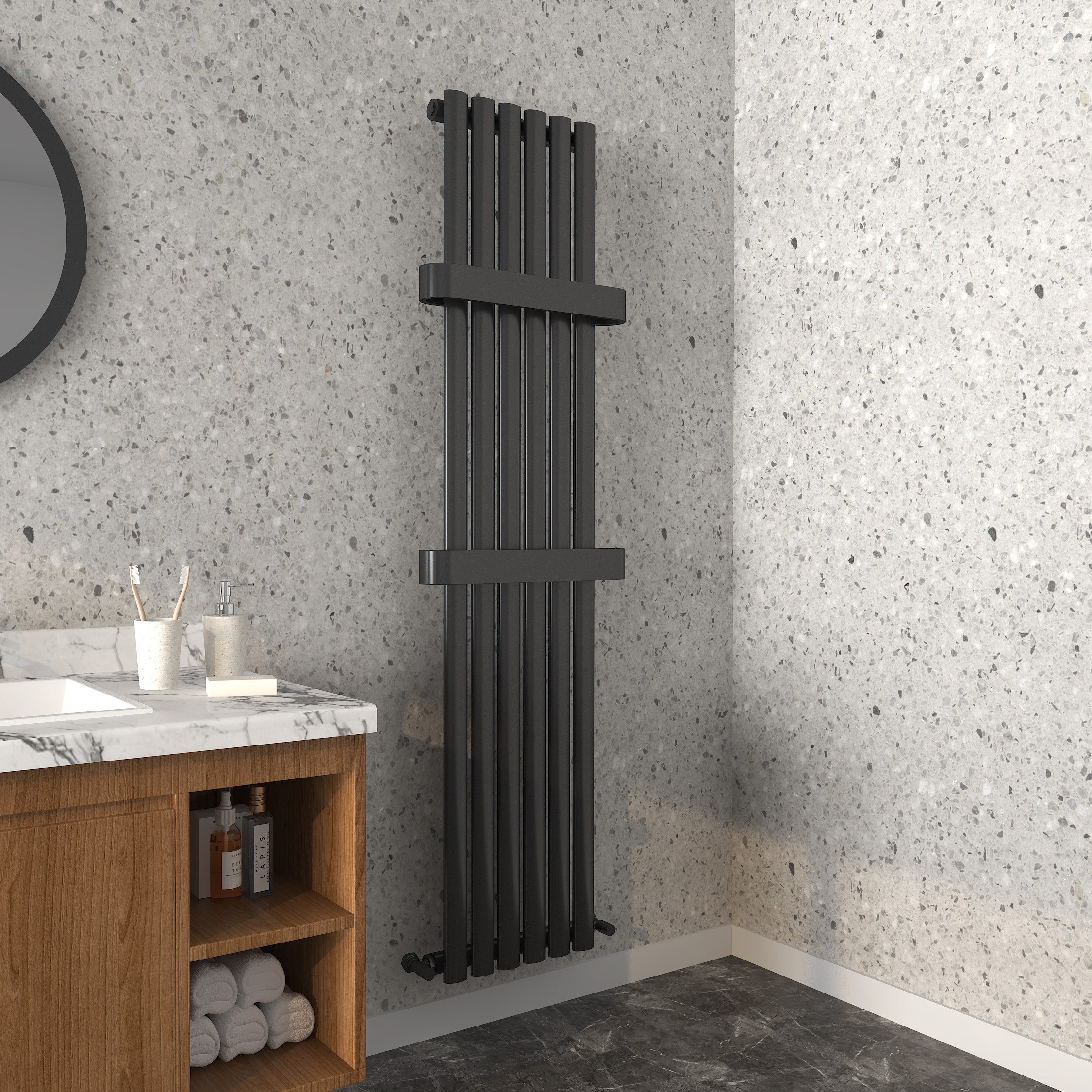 Nirvana Towel Rail Black